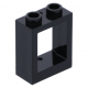 LEGO ablakkeret 1×2×2, fekete (60592)